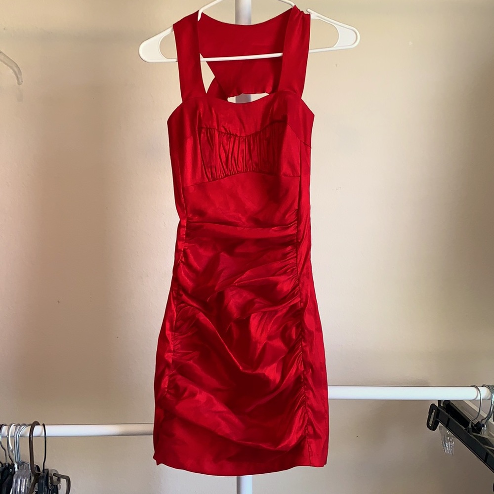 Jessica McClintock - Formal fitted cocktail dress - open back